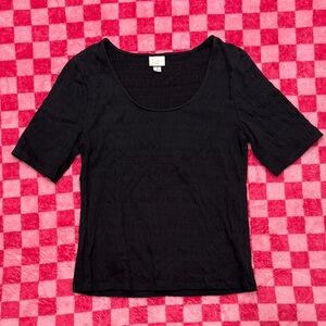 a new day Black Short Sleeve Top